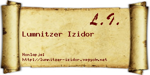 Lumnitzer Izidor névjegykártya